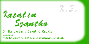 katalin szantho business card